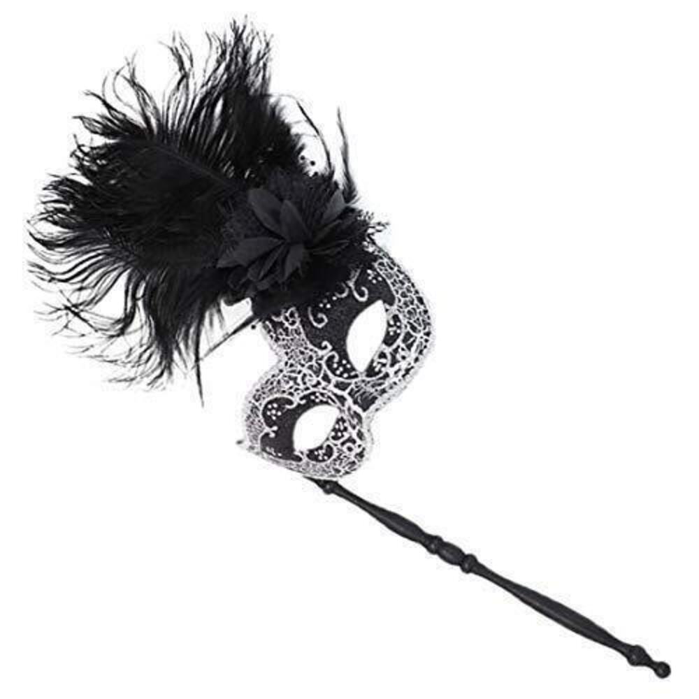 9331 Feather Masquerade Mask Venetian Halloween Mardi Gras Costumes Party